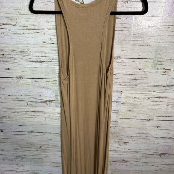 Splendid Scoop Neck Midi dress size large Coastal Tank Style button down cream - Picture 6 of 7